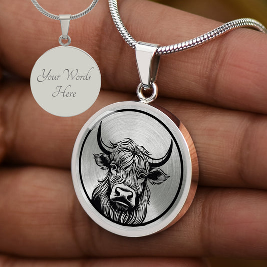 Custom Highland Cow Necklace