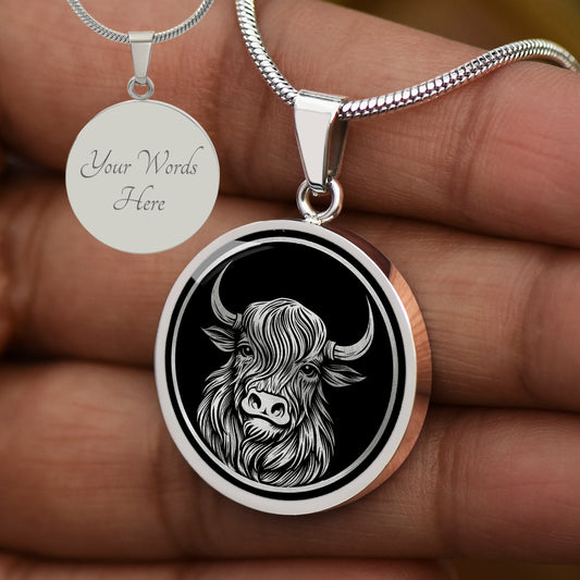 Custom Highland Cow Necklace