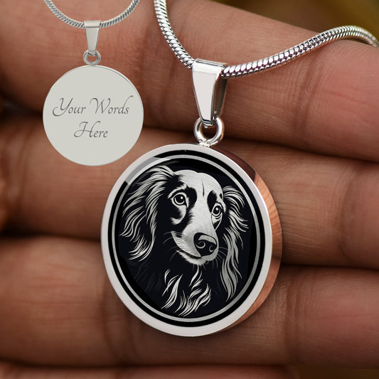 Custom Long Haired Dachshund Necklace