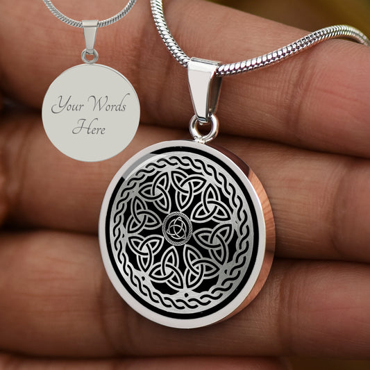 Custom Shield Of Brigid Necklace, Celtic Shield Necklace