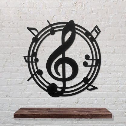 Musical Notes Metal Wall Art