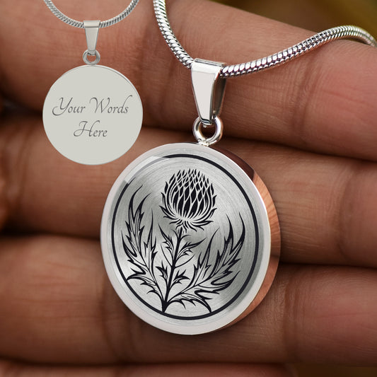 Custom Scottish Thistle Necklace