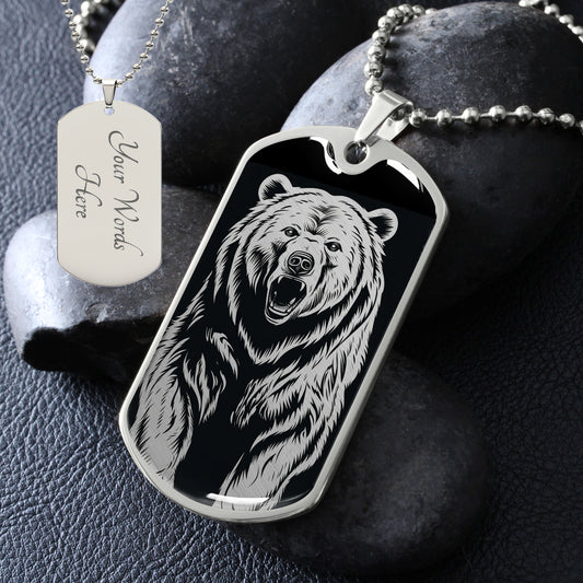 Custom Grizzly Bear Men's Necklace