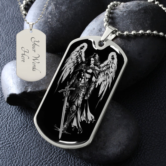 Custom St. Michael The Archangel Men's Necklace