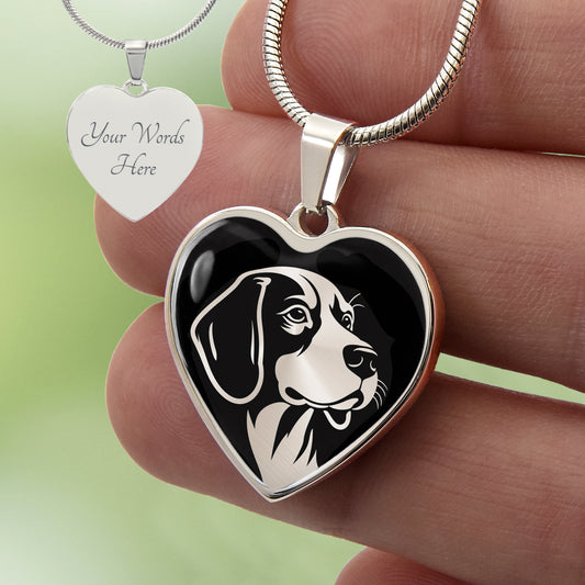 Custom Beagle Heart Necklace