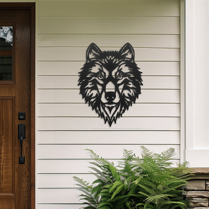 Bohemian Wolf Metal Wall Art