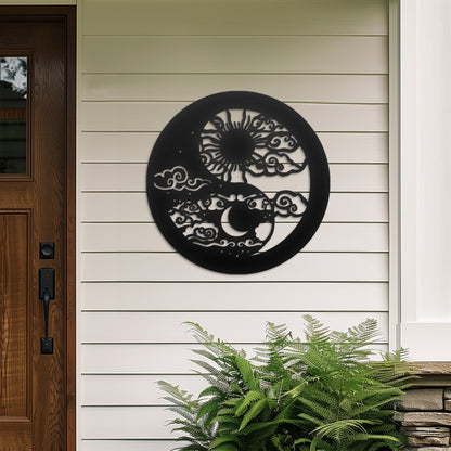 Yin Yang Metal Wall Art