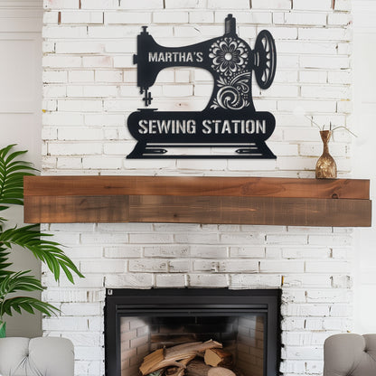 Custom Sewing Machine Metal Wall Art Decor