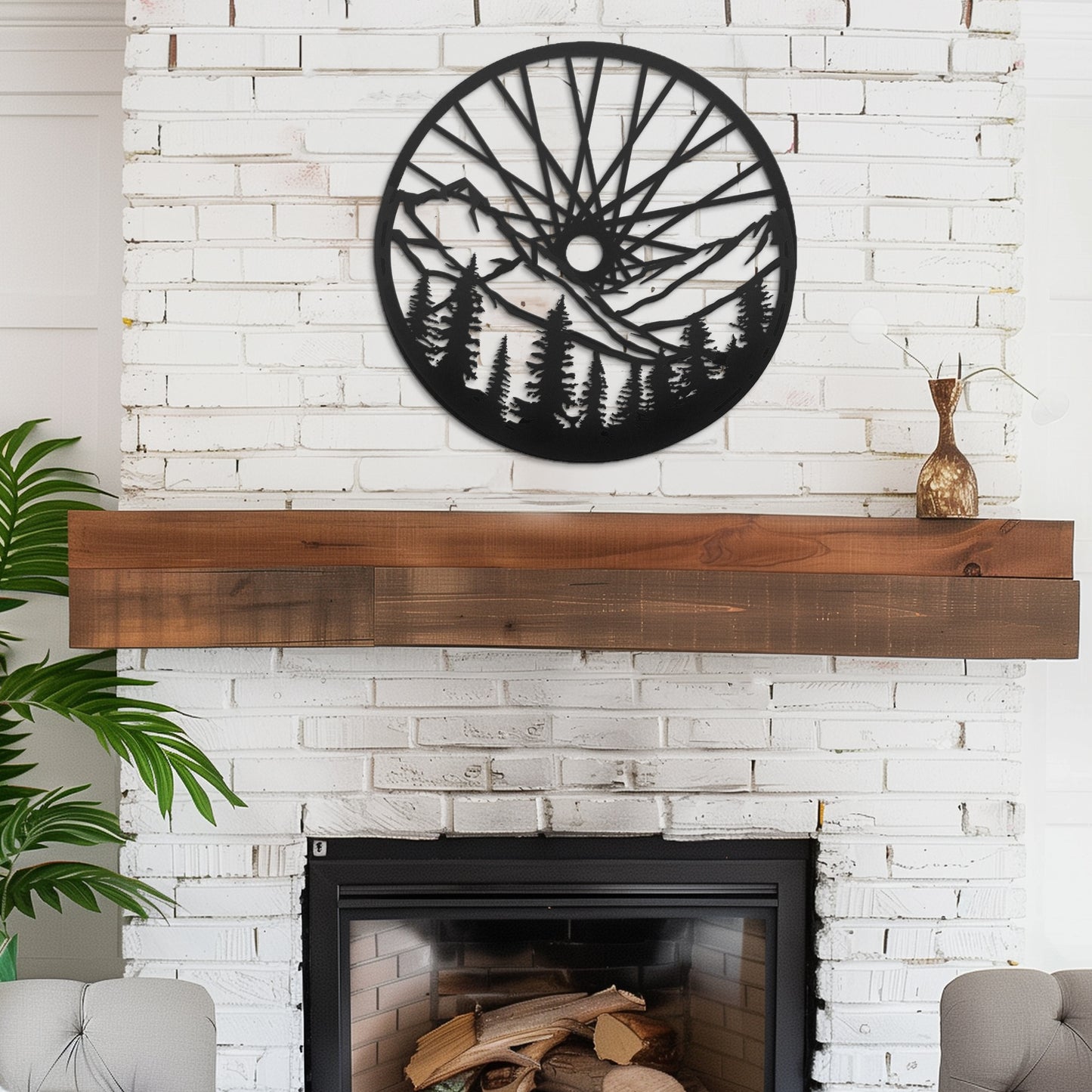 Bicycle Wheel Metal Wall Art, Mountain biking Metal Wall Art