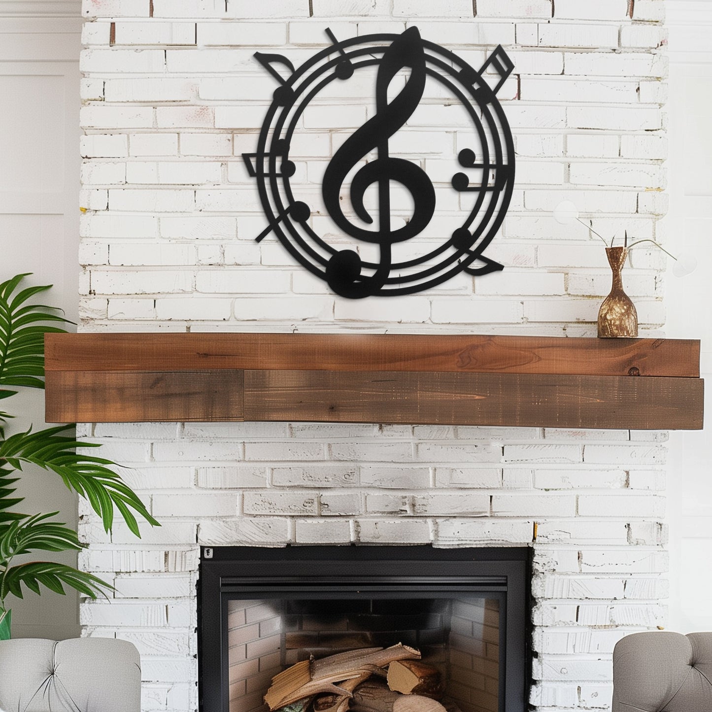 Musical Notes Metal Wall Art