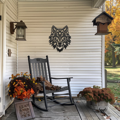 Bohemian Wolf Metal Wall Art