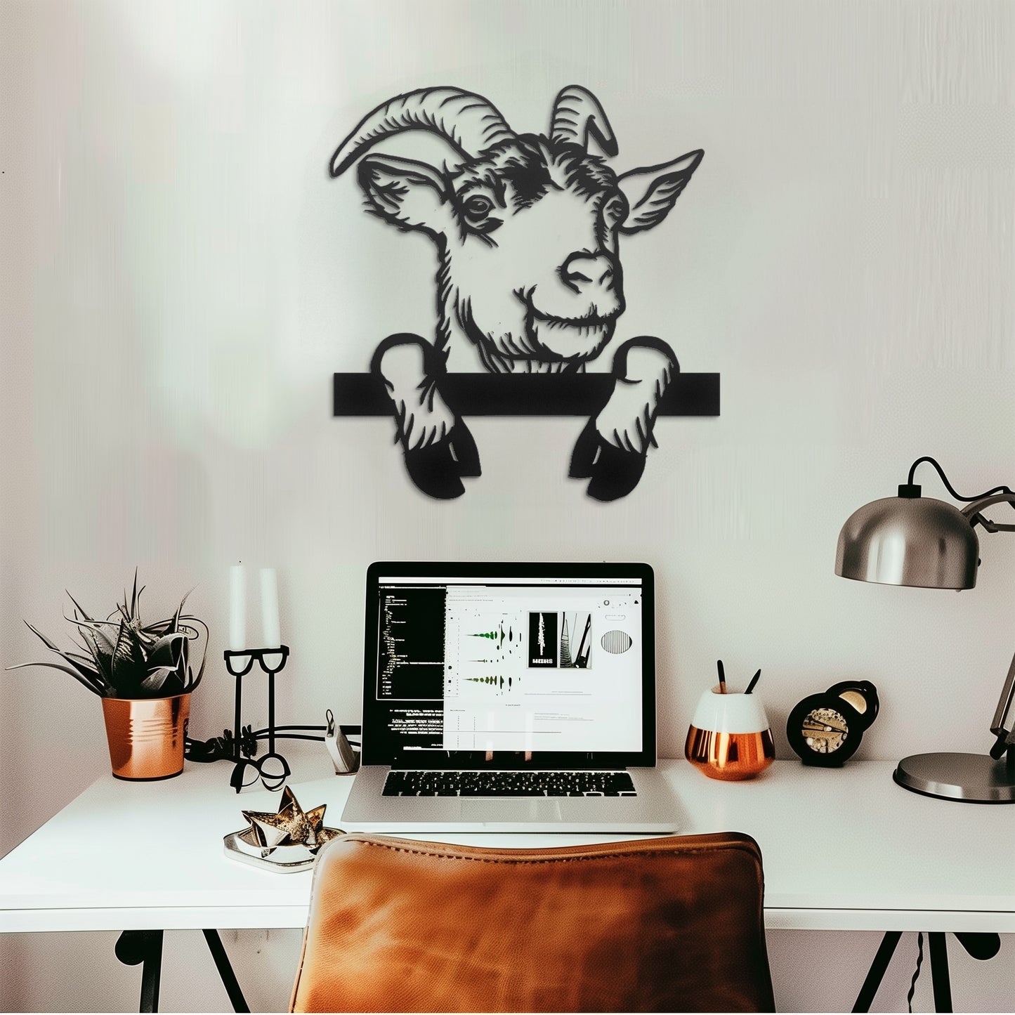 Goat Metal Wall Art