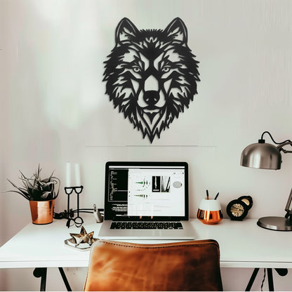 Bohemian Wolf Metal Wall Art