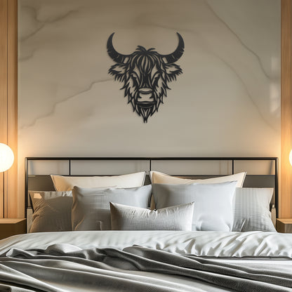 Highland Cow Metal Wall Art