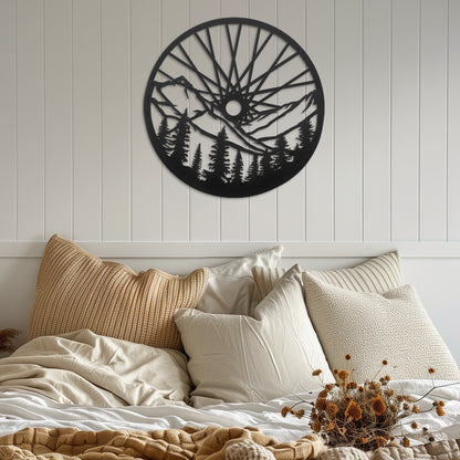 Bicycle Wheel Metal Wall Art, Mountain biking Metal Wall Art