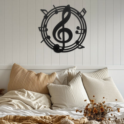 Musical Notes Metal Wall Art