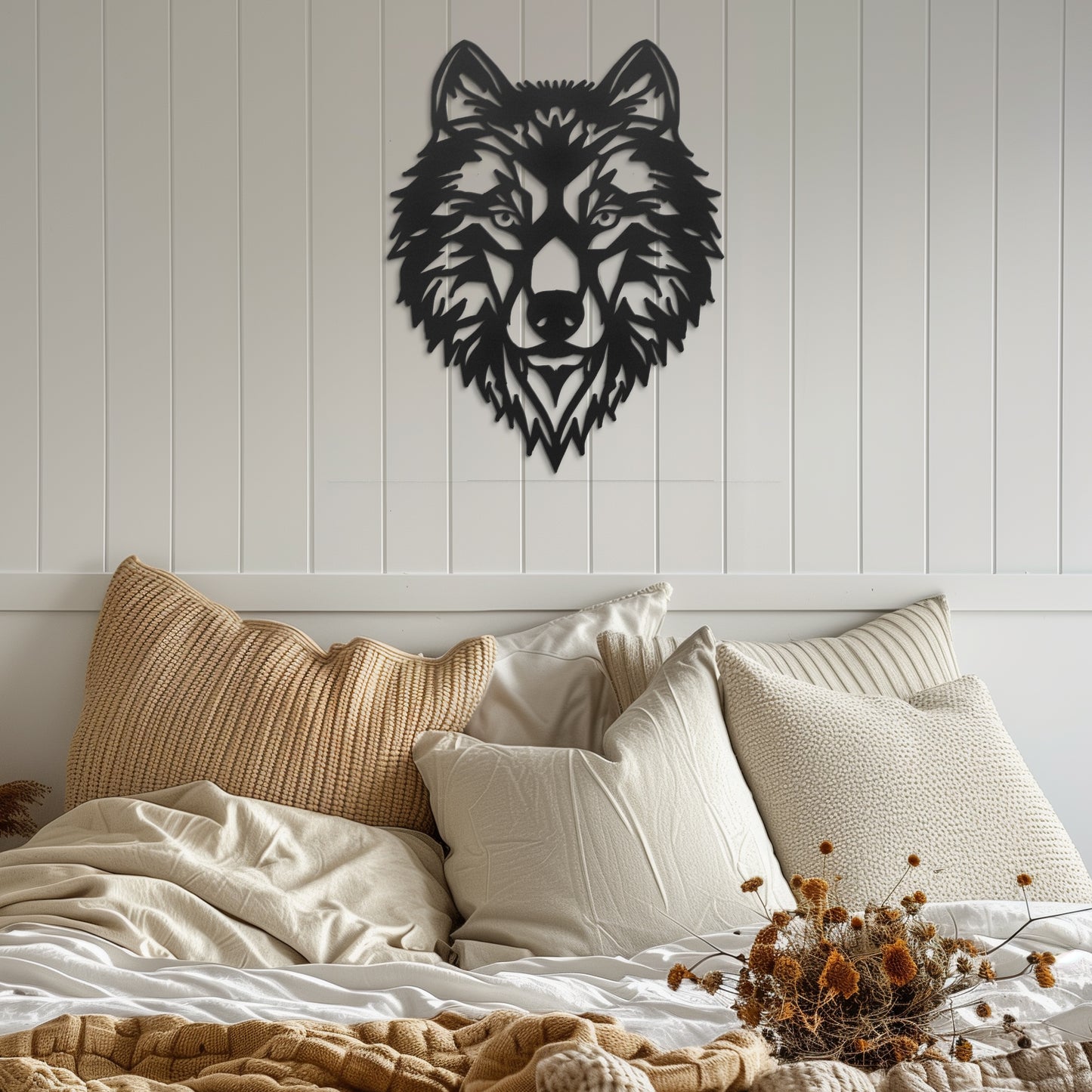 Bohemian Wolf Metal Wall Art