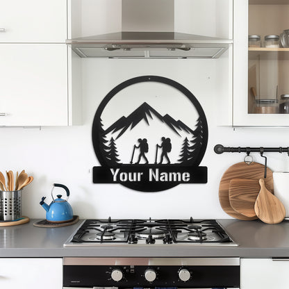 Custom Hiking Metal Wall Art, Gift For Hikers