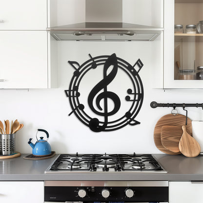 Musical Notes Metal Wall Art