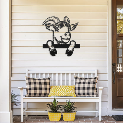 Goat Metal Wall Art