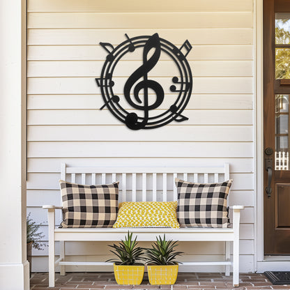 Musical Notes Metal Wall Art