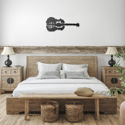 Guitar Island Metal Wall Art