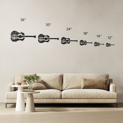 Guitar Island Metal Wall Art