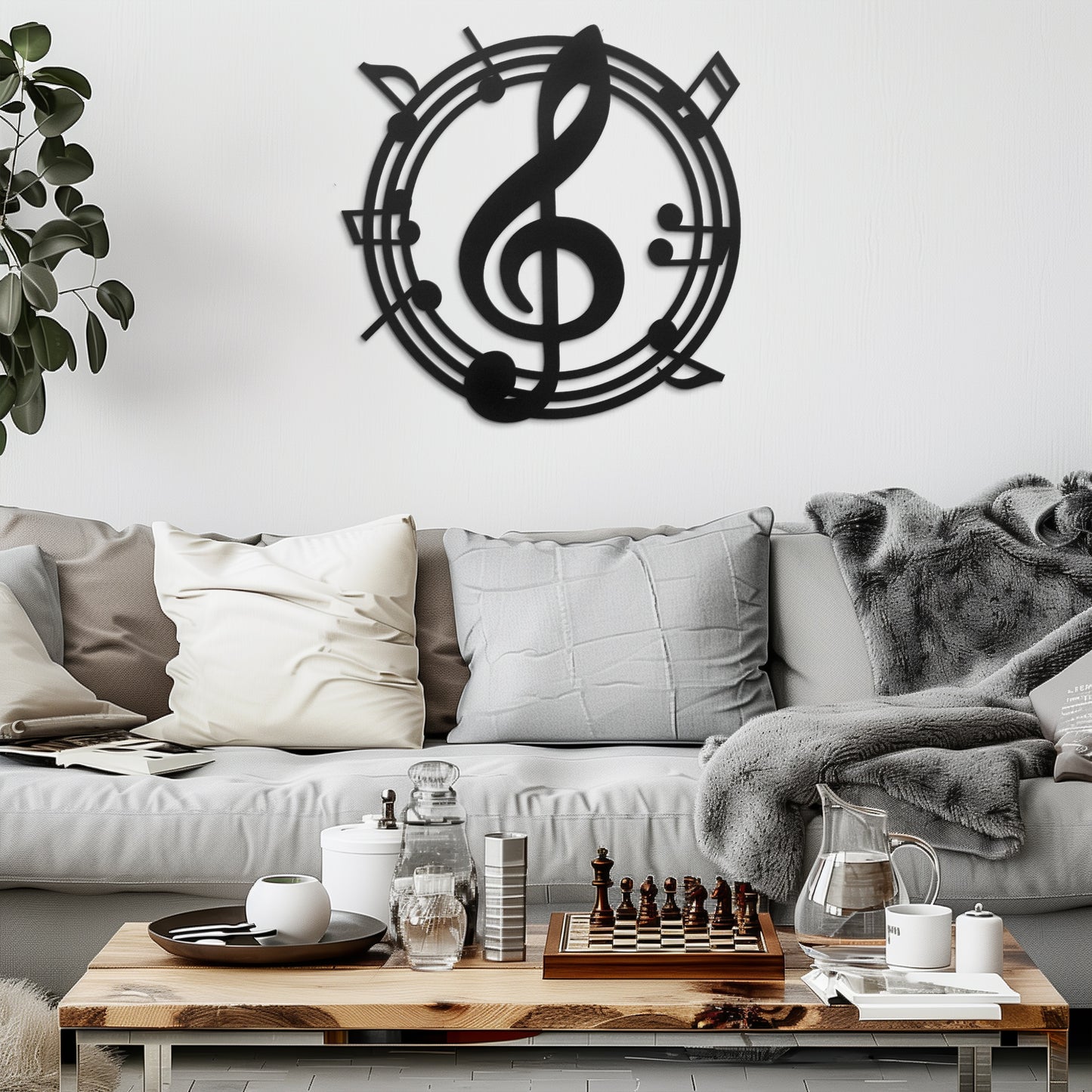 Musical Notes Metal Wall Art