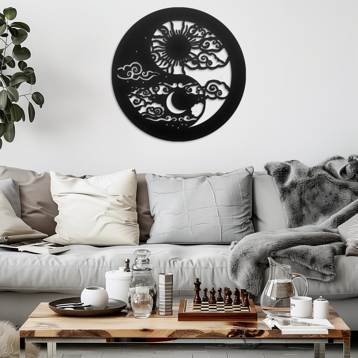 Yin Yang Metal Wall Art