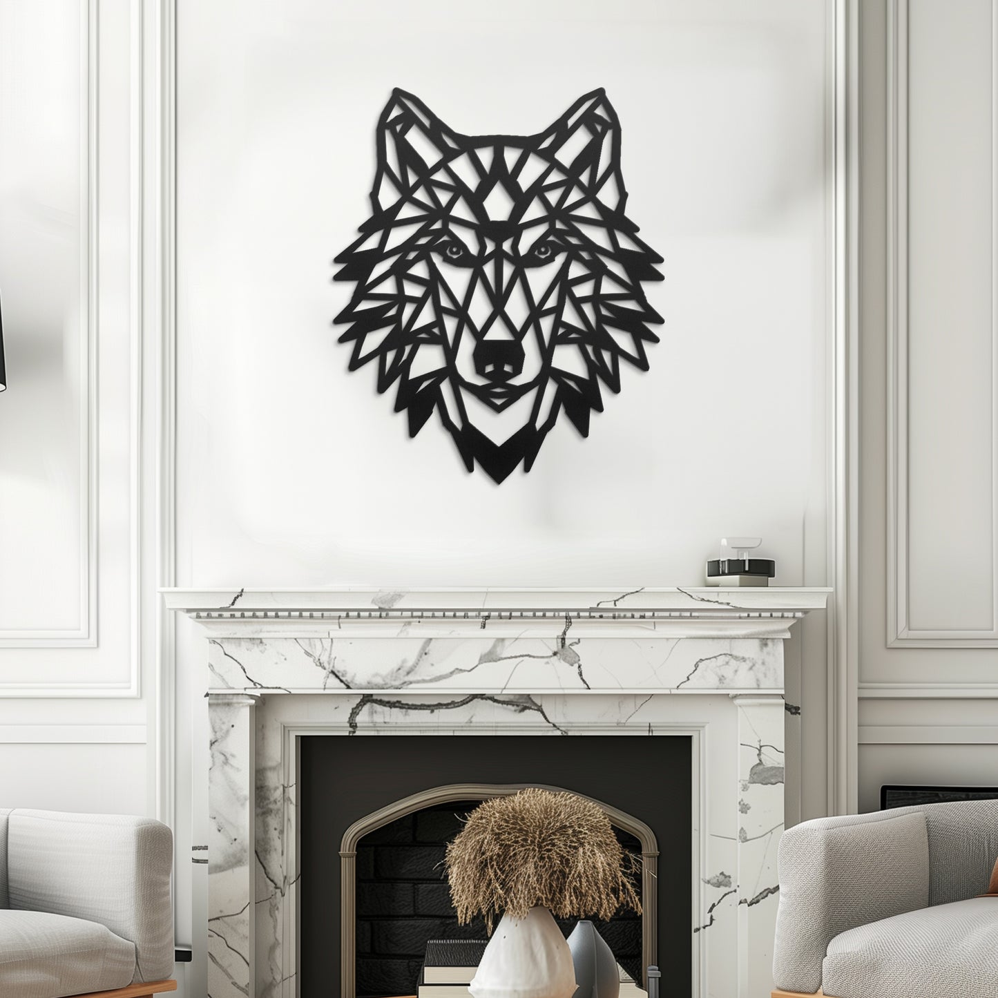 Bohemian Wolf Metal Wall Art