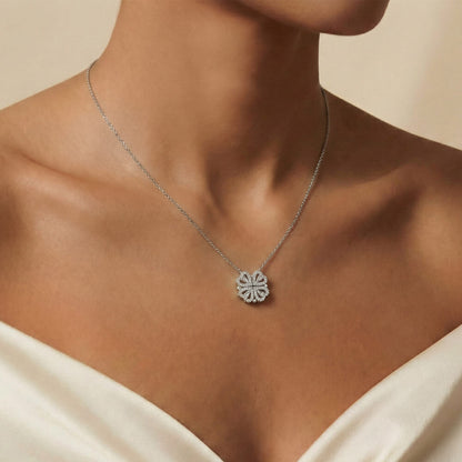 Non-Message Card Magnetic Hearts Necklace