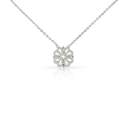 Non-Message Card Magnetic Hearts Necklace