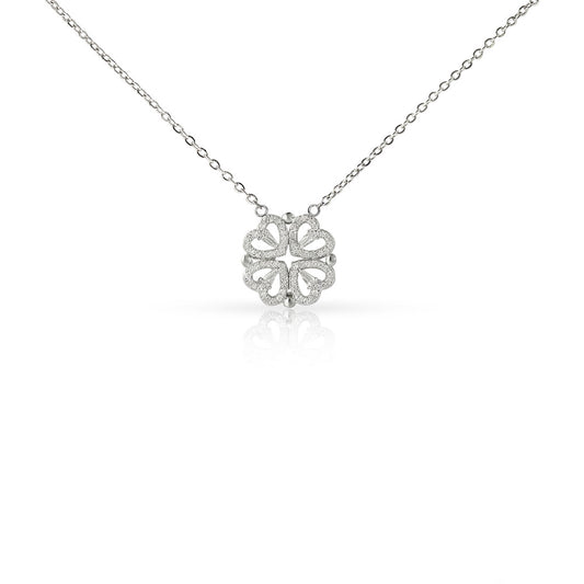 Non-Message Card Magnetic Hearts Necklace