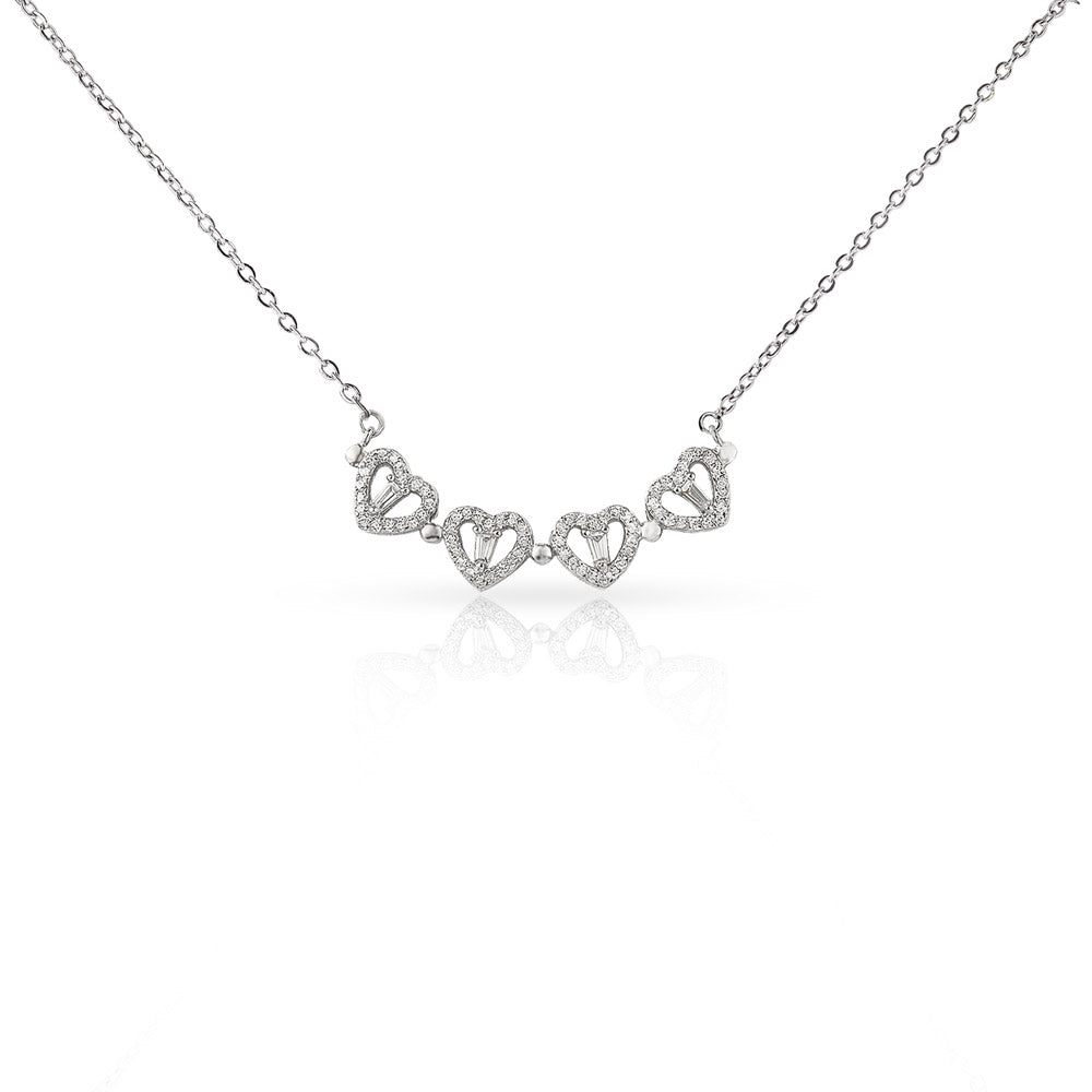 Non-Message Card Magnetic Hearts Necklace