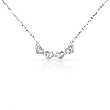 Non-Message Card Magnetic Hearts Necklace