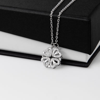 Non-Message Card Magnetic Hearts Necklace