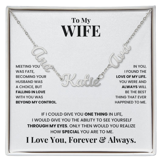 To My Wife - Multiple Name Necklace