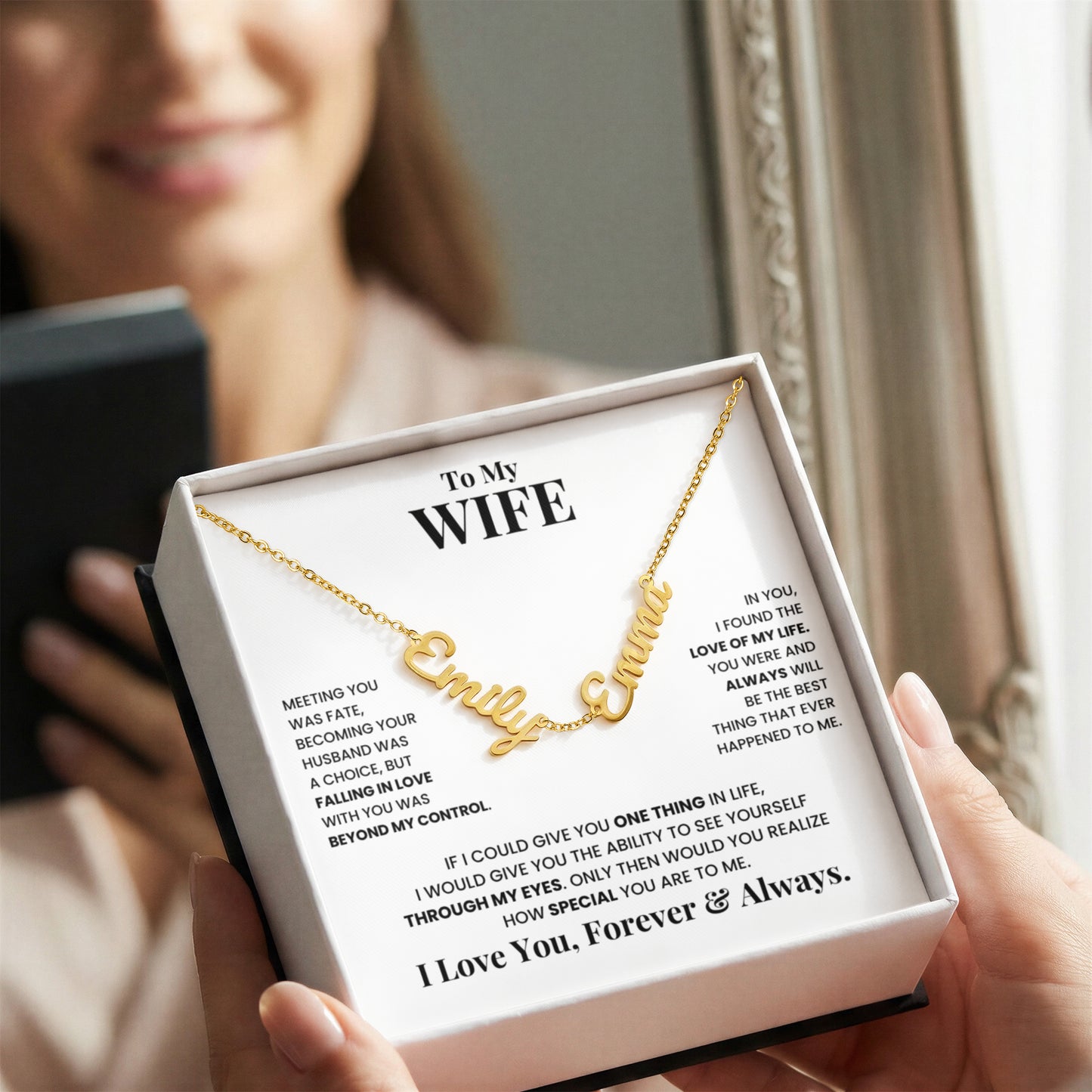 To My Wife - Multiple Name Necklace