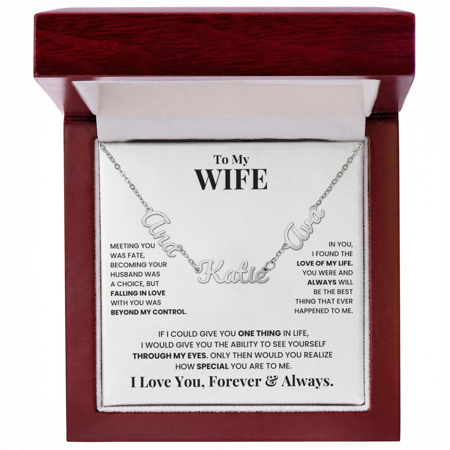 To My Wife - Multiple Name Necklace