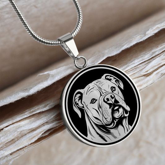 Custom American Bulldog Necklace