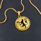 Custom Norway Lion Emblem Necklace