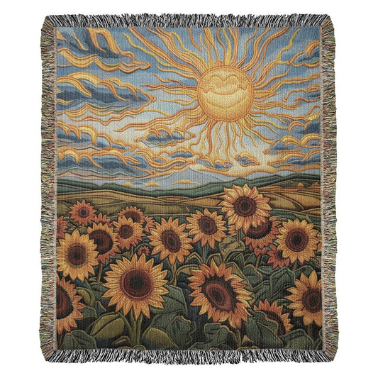 Sunflower Sunset Throw Blanket