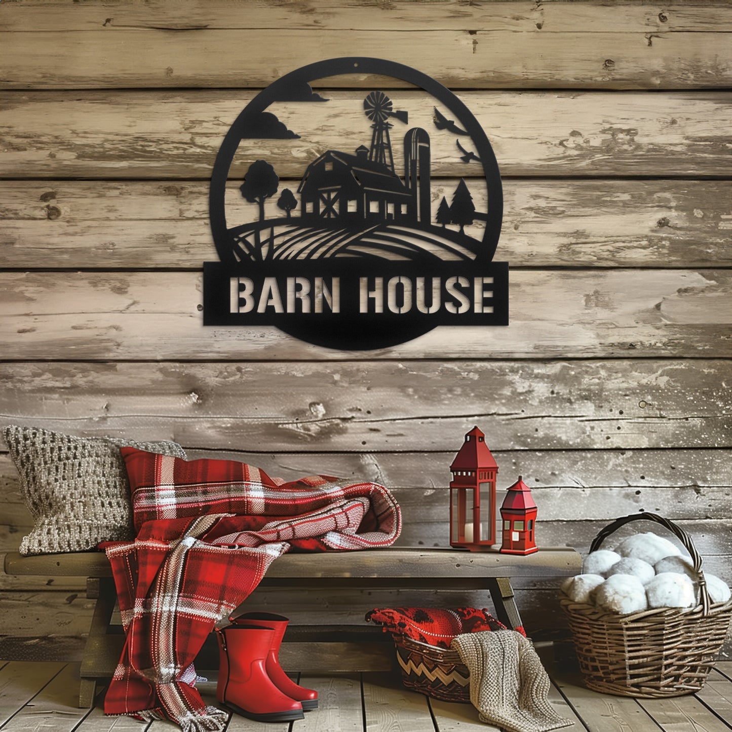 Metal Barn Sign, Farm Metal Wall Art