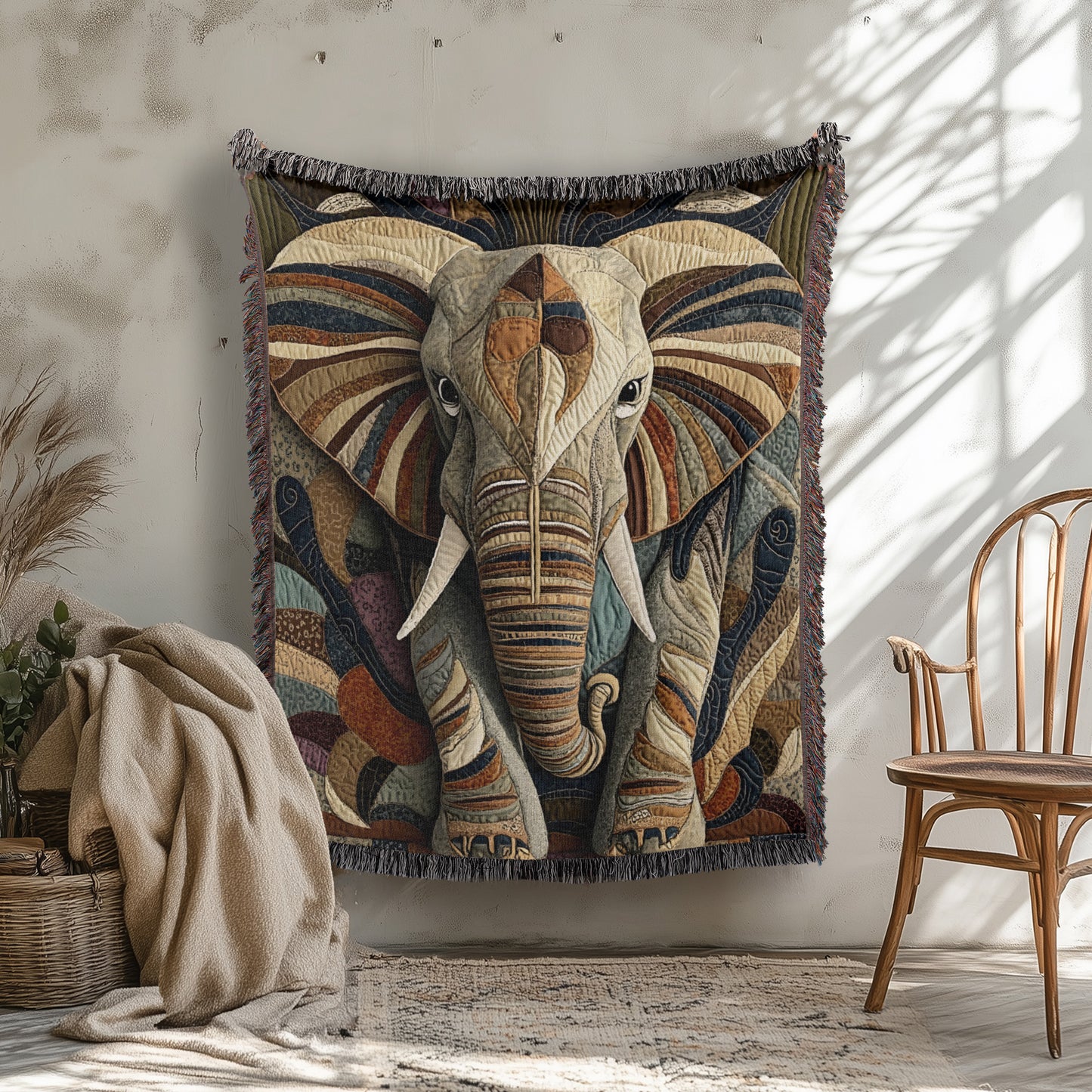 Bohemian Elephant - Woven Blanket