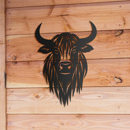 Highland Cow Metal Wall Art