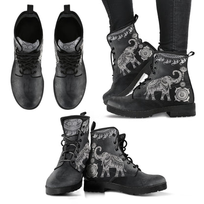 Grey Good Fortune Elephant Boots | woodation.myshopify.com