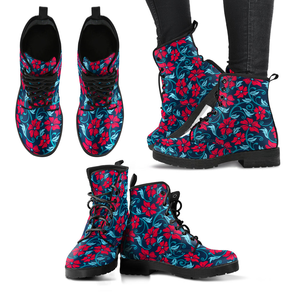 Floral Hibiscus Boots