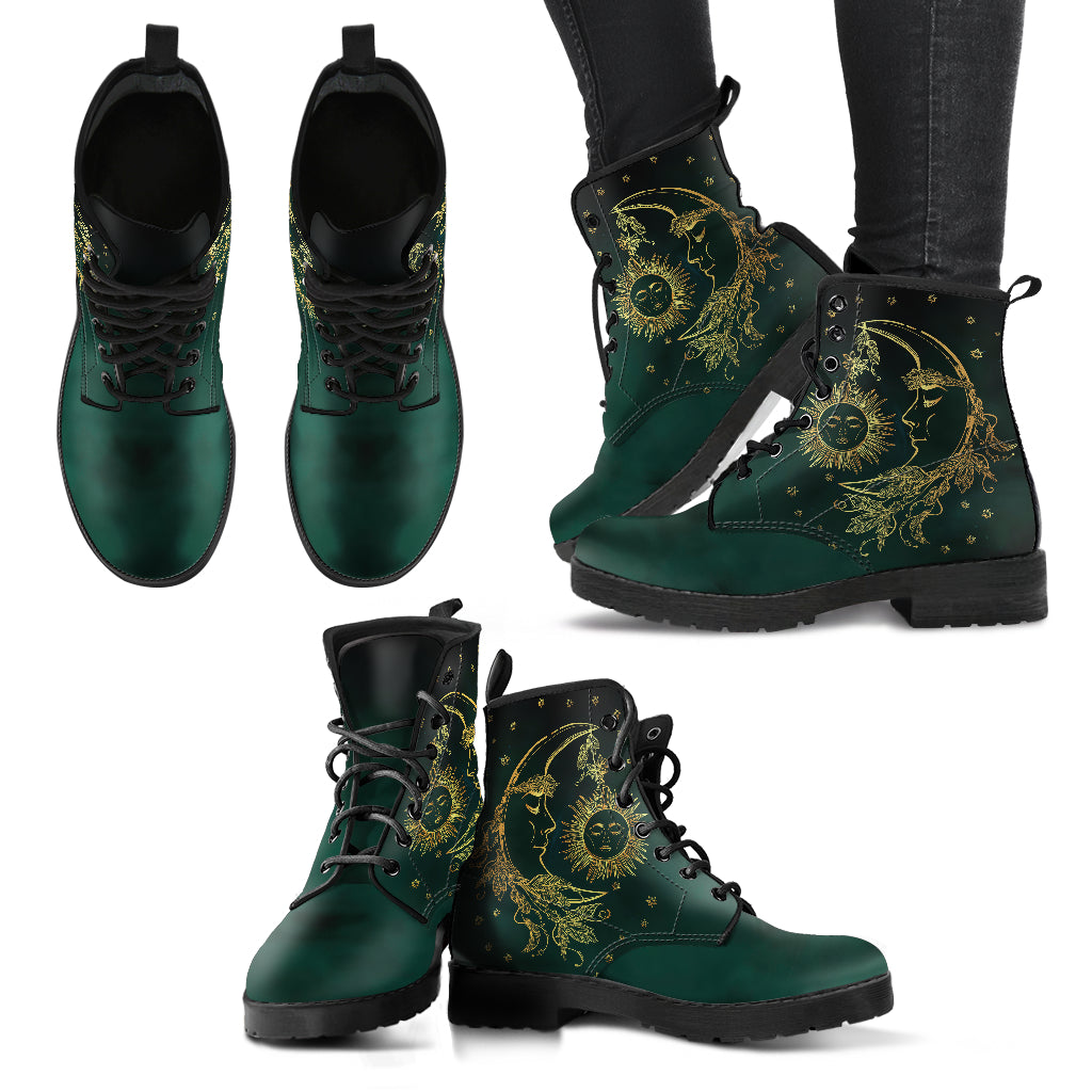 Emerald Sun & Moon Boots