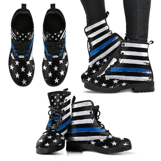 Thin Blue Line Boots | woodation.myshopify.com