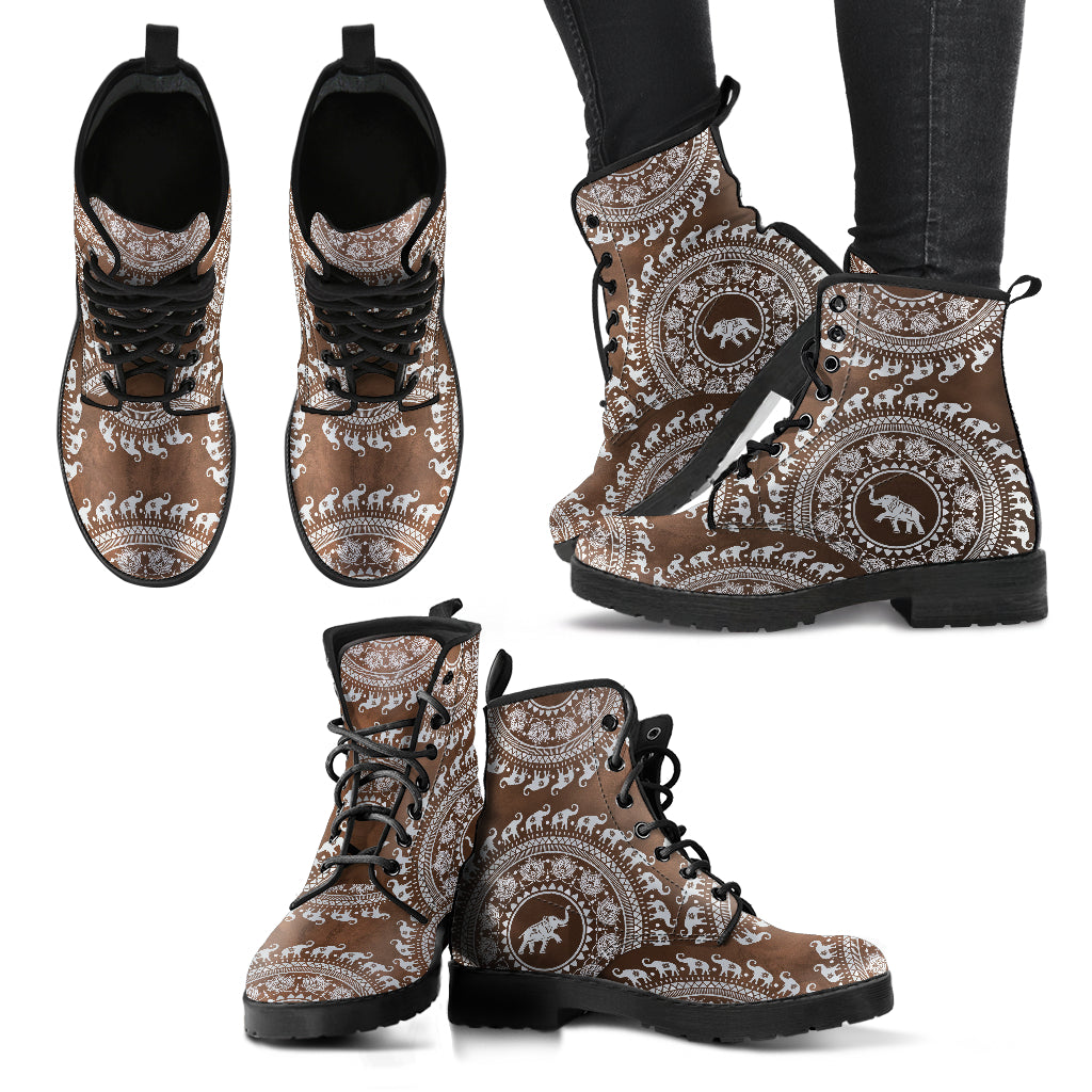 Tribal Mandala Elephant Boots | woodation.myshopify.com